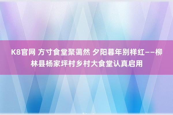 K8官网 方寸食堂聚蔼然 夕阳暮年别样红——柳林县杨家坪村乡村大食堂认真启用