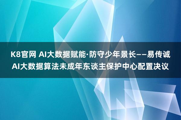 K8官网 AI大数据赋能·防守少年景长——易传诚AI大数据算法未成年东谈主保护中心配置决议