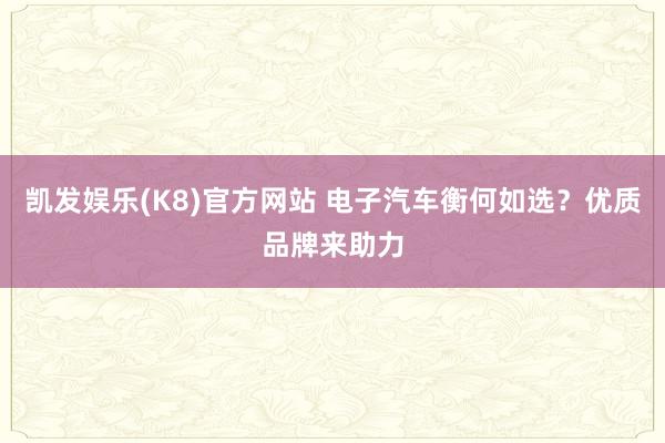 凯发娱乐(K8)官方网站 电子汽车衡何如选？优质品牌来助力