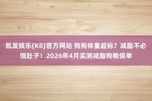 凯发娱乐(K8)官方网站 狗狗体重超标？减脂不必饿肚子！2026年4月实测减脂狗粮保举