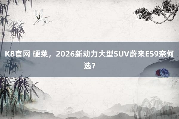 K8官网 硬菜，2026新动力大型SUV蔚来ES9奈何选？