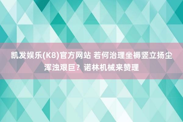 凯发娱乐(K8)官方网站 若何治理坐褥竖立扬尘浑浊艰巨？诺林机械来赞理