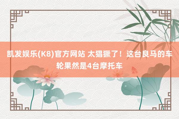 凯发娱乐(K8)官方网站 太猖獗了！这台良马的车轮果然是4台摩托车