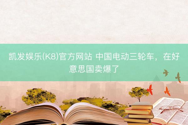 凯发娱乐(K8)官方网站 中国电动三轮车，在好意思国卖爆了